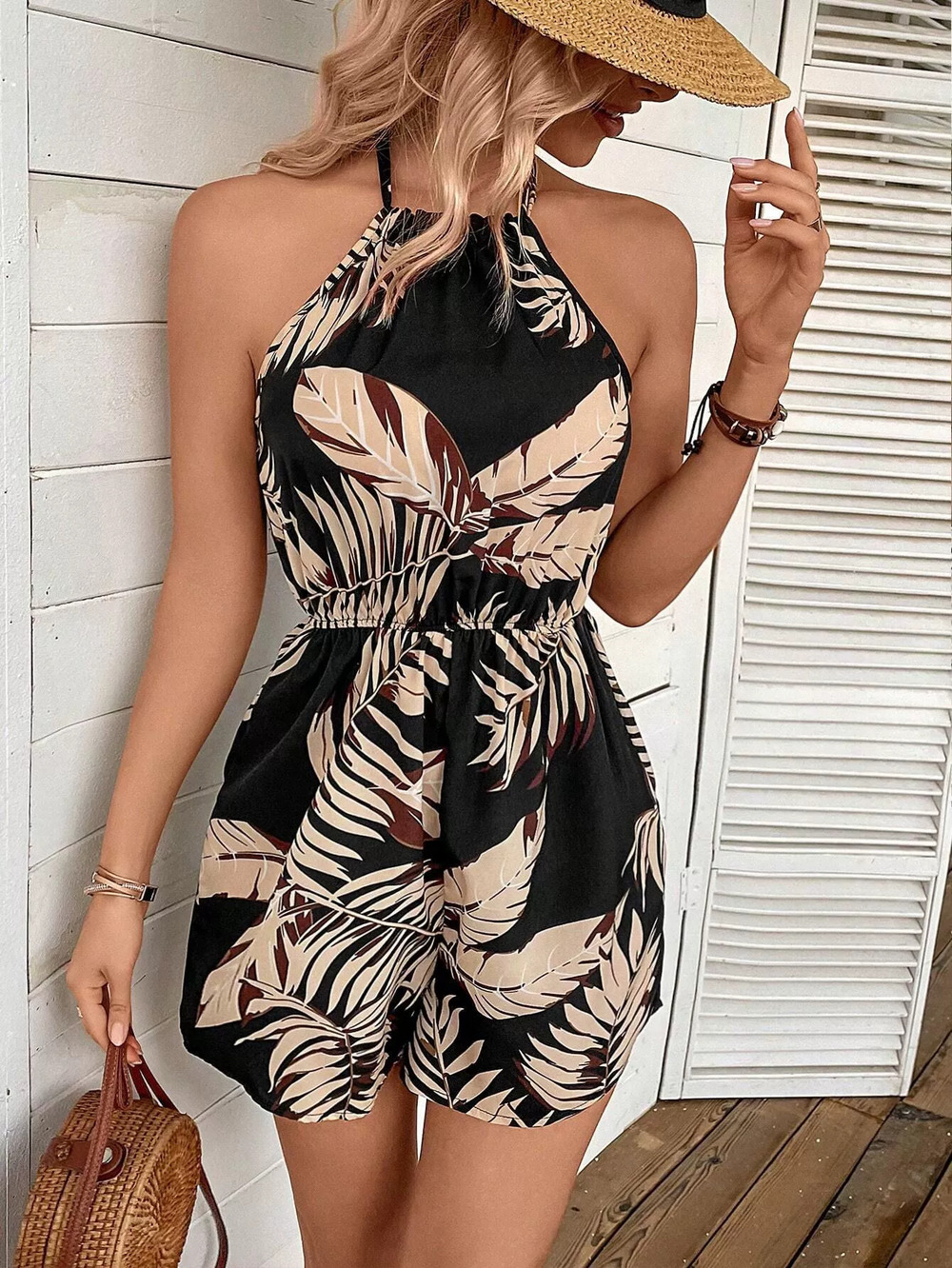 ZARA Summer Backless Spaghetti Strap Floral Print Chic Sexy Jumpsuit
